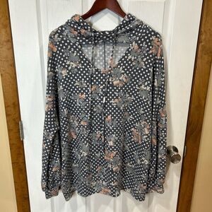 Easel Oversized Hoodie XL Boho Cozy Pullover Sweatshirt